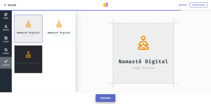 Criador de logotipos Hatchful