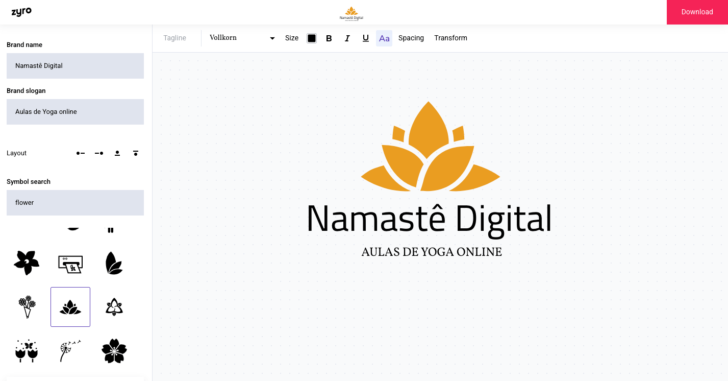 Criador de logotipos Zyro