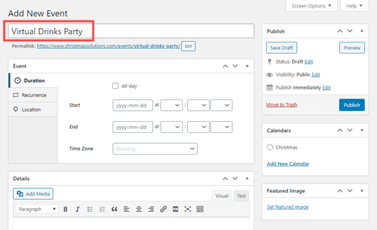 Como criar um calendário de eventos simples com o calendário Sugar 7 Como criar um calendário de eventos simples com o calendário Sugar 6