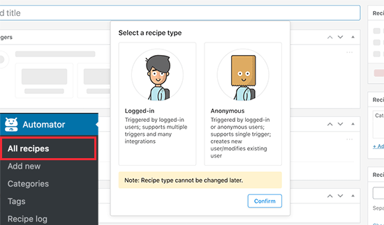 Como criar fluxos de trabalho automatizados em WordPress com Uncanny Automator 4 Como criar fluxos de trabalho automatizados em WordPress com Uncanny Automator 3