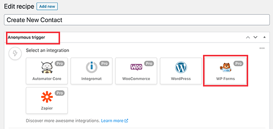 Como criar fluxos de trabalho automatizados em WordPress com Uncanny Automator 6 Como criar fluxos de trabalho automatizados em WordPress com Uncanny Automator 5