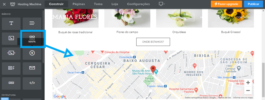 Weebly vale a pena? Porquê usar o fundador de sites Weebly? 14 Inserir mapa no construtor de sites