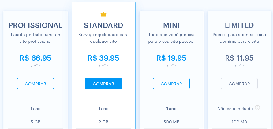 Construtor de Sites do Webnode 3 Planos premium no Webnode