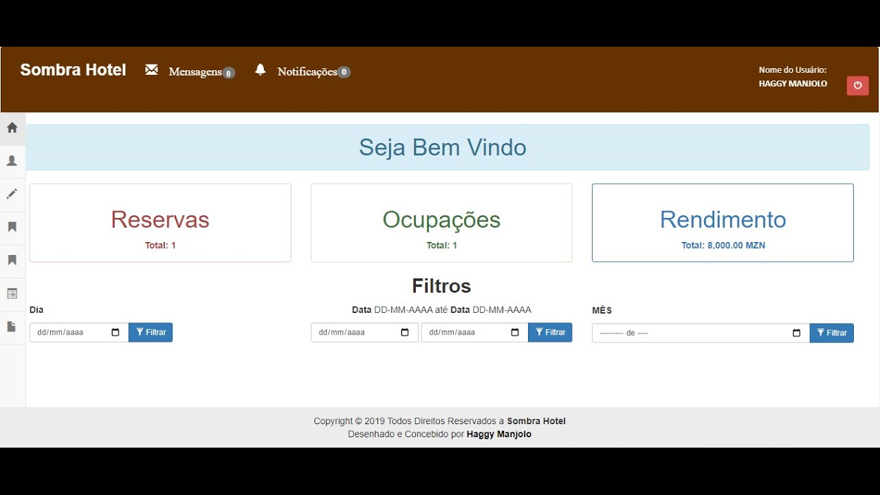 Código Fonte PHP || Sistema de Gestão de Hotel (Estou dando de Graça) 1 Código Fonte PHP || Sistema de Gestão de Hotel (Estou dando de Graça) 1