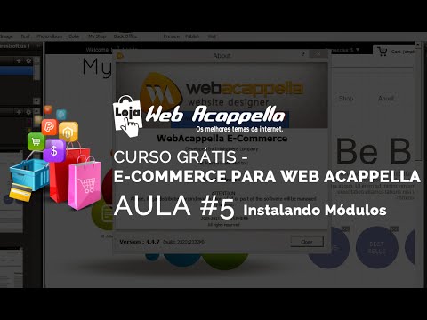 Instalando móduloCURSO GRÁTIS - E-COMMERCE PARA WEB ACAPPELLA AULA 5 4