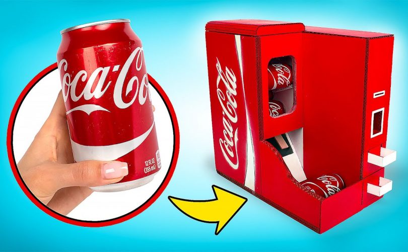DIY Máquina de venda de Coca-Cola de papelão🥤 1 DIY Máquina de venda de Coca-Cola de papelão🥤 1